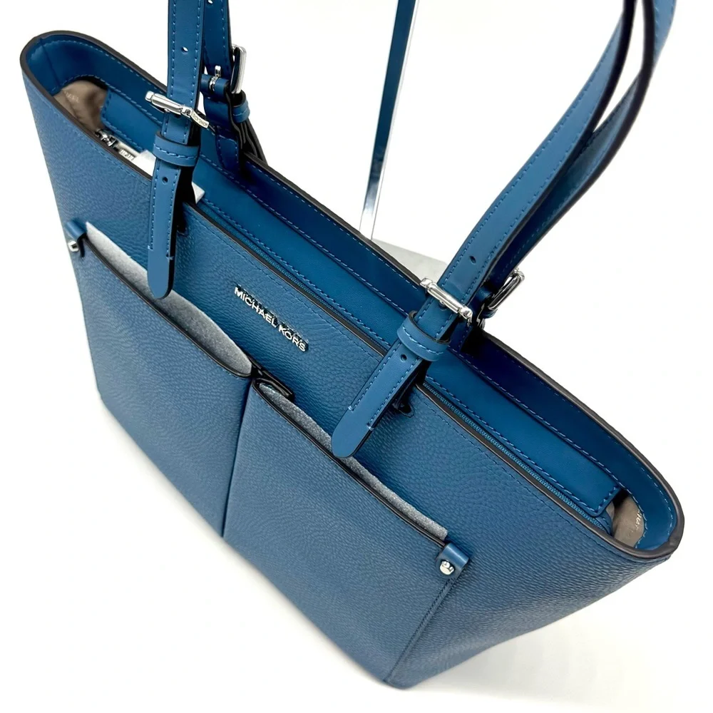 Michael Kors Jet Set Medium Double Pocket Tote Bag Cornflower